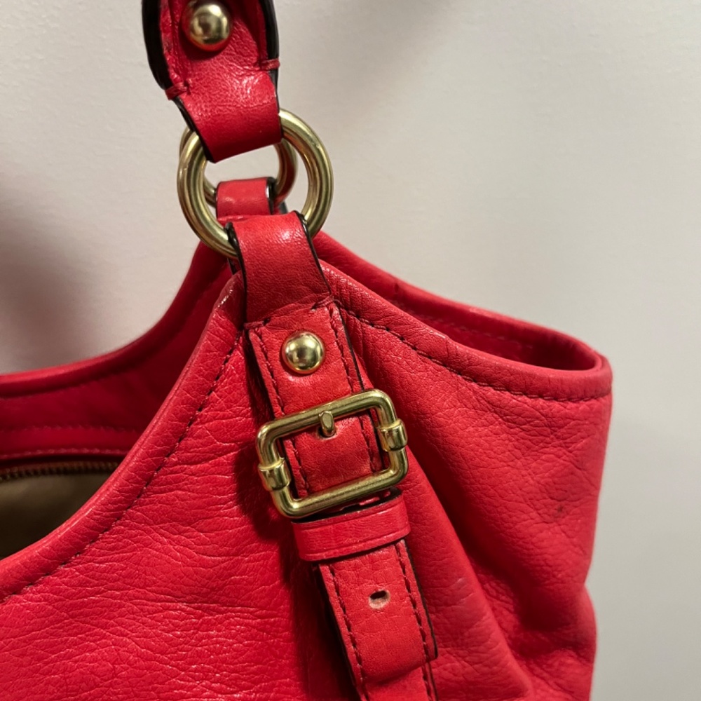 Coach Madison Abigail 18612 Red Leather Hobo Satchel Bag Gold Hardware - Picture 10 of 15